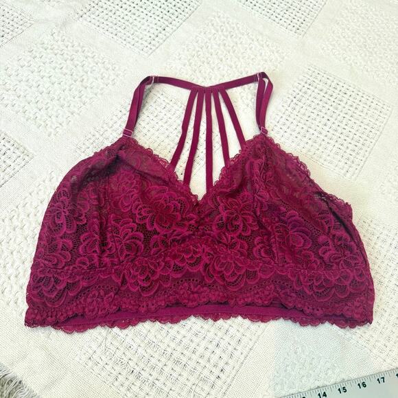 Torrid 2 lace strappy lattice back bralette sheer mesh BC 2645 - Picture 8 of 8